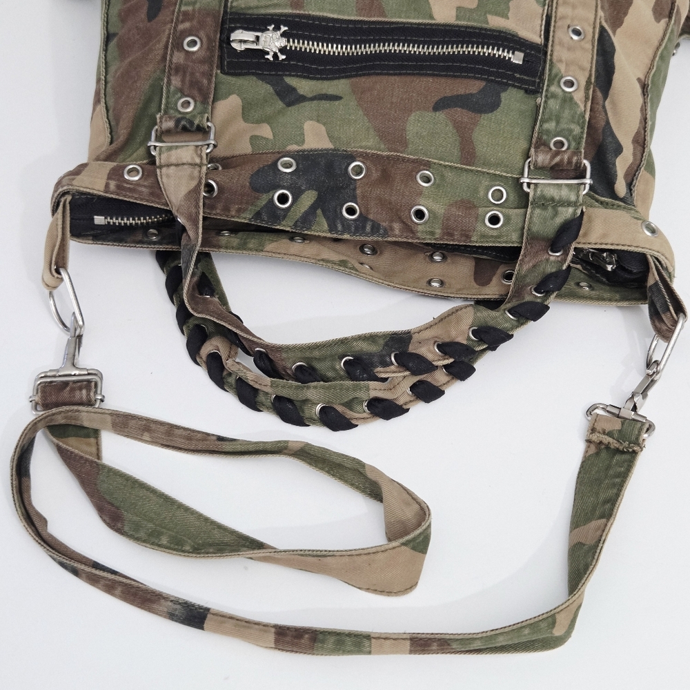 RARE!! TRUE VINTAGE 90s TRIPP NYC CAMO CAMOUFLAGE BAG - Picture 6 of 8